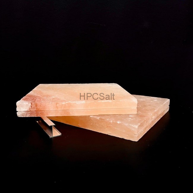 Соляная плитка с пазом из Гималайской соли 20*20*2,5см не торцованная HPCSALT